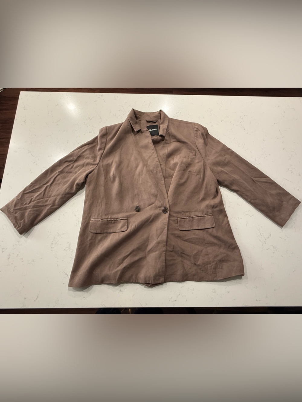 Madewell Women's Lightweight Brown Blazer Jacket. - Picture 2 of 8